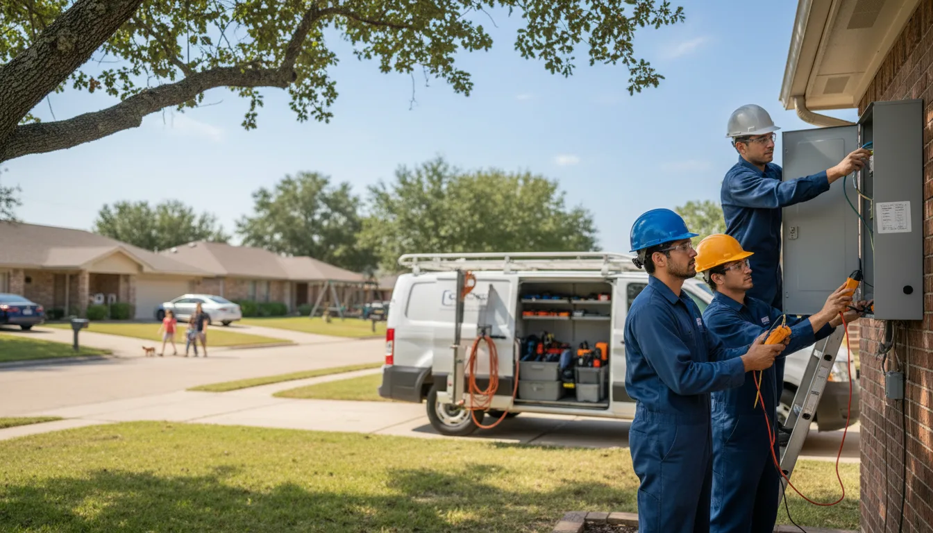 Certified electrician providing emergency electrical services in Deport, TX